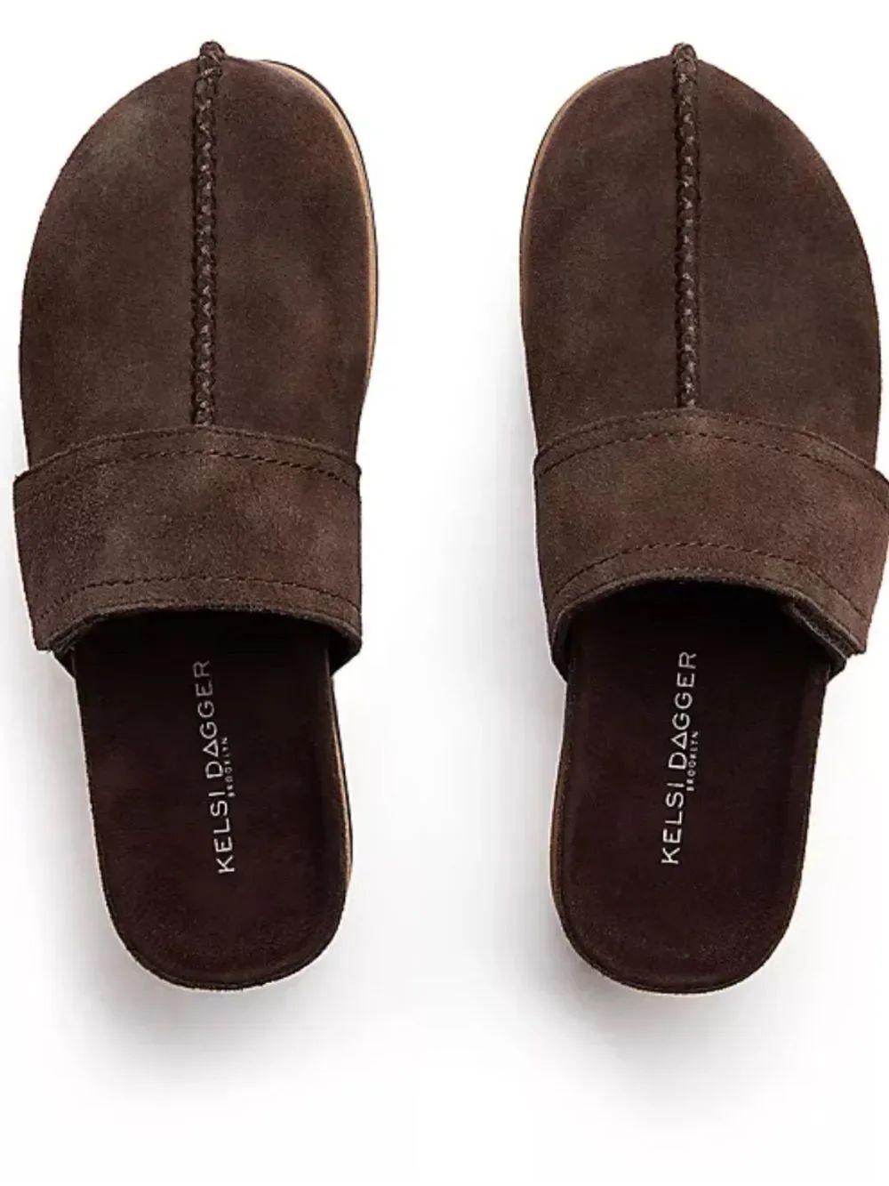 Kelsi Dagger Brooklyn Fig Platform Mules in Chocolate Size 7.5 ~ Excellent